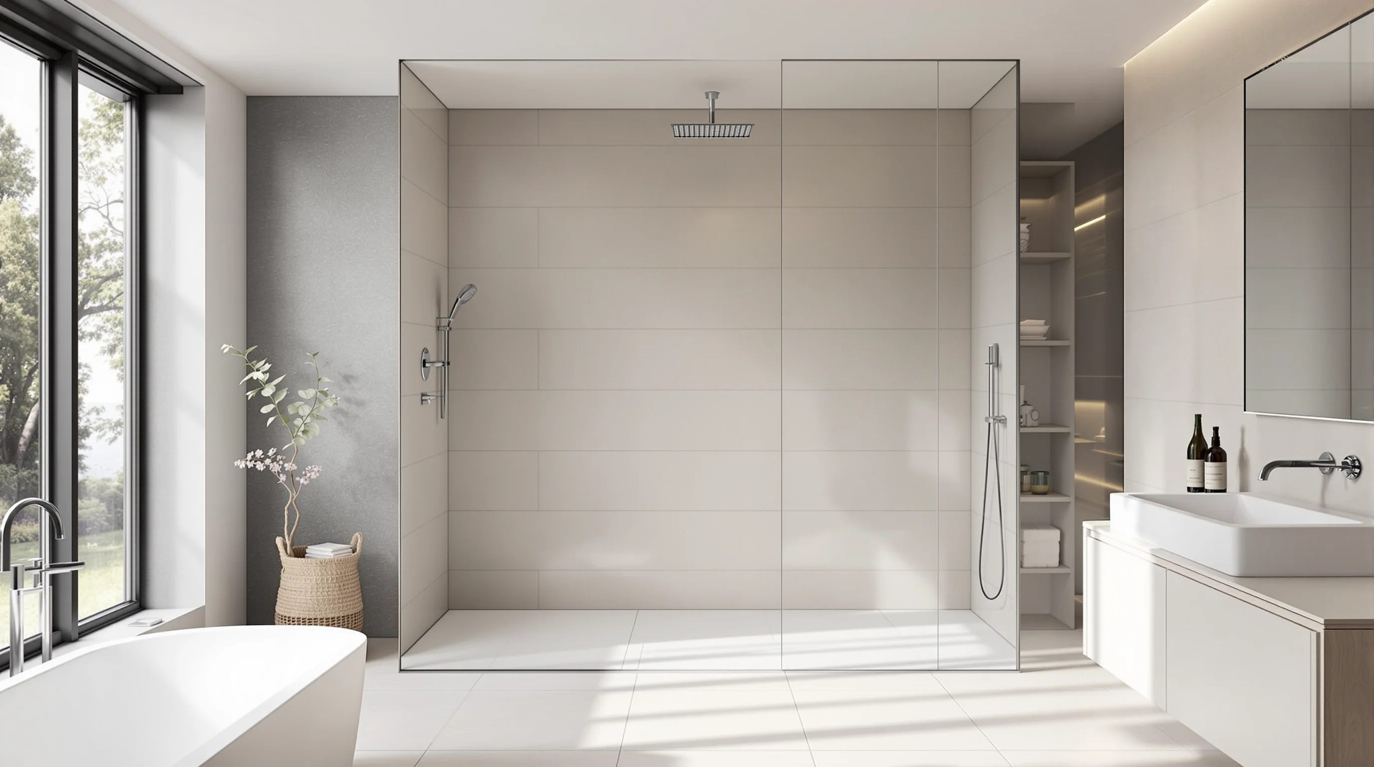 Baños con muro en la ducha: 9 ideas para inspirar tu próxima reforma