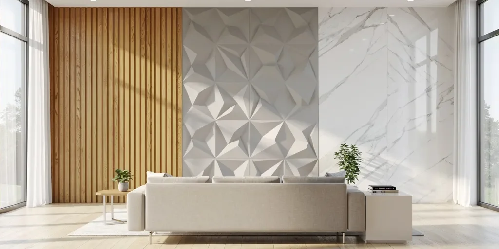 Paneles decorativos: comparativa de materiales y estilos para cada espacio