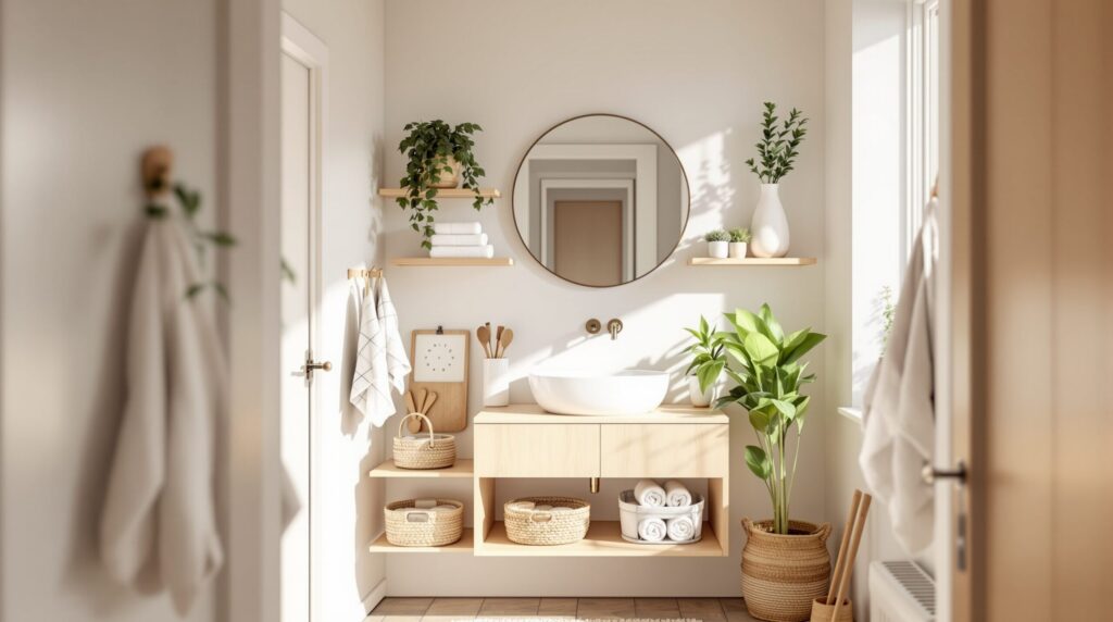 ideas para convivir con un baño pequeño