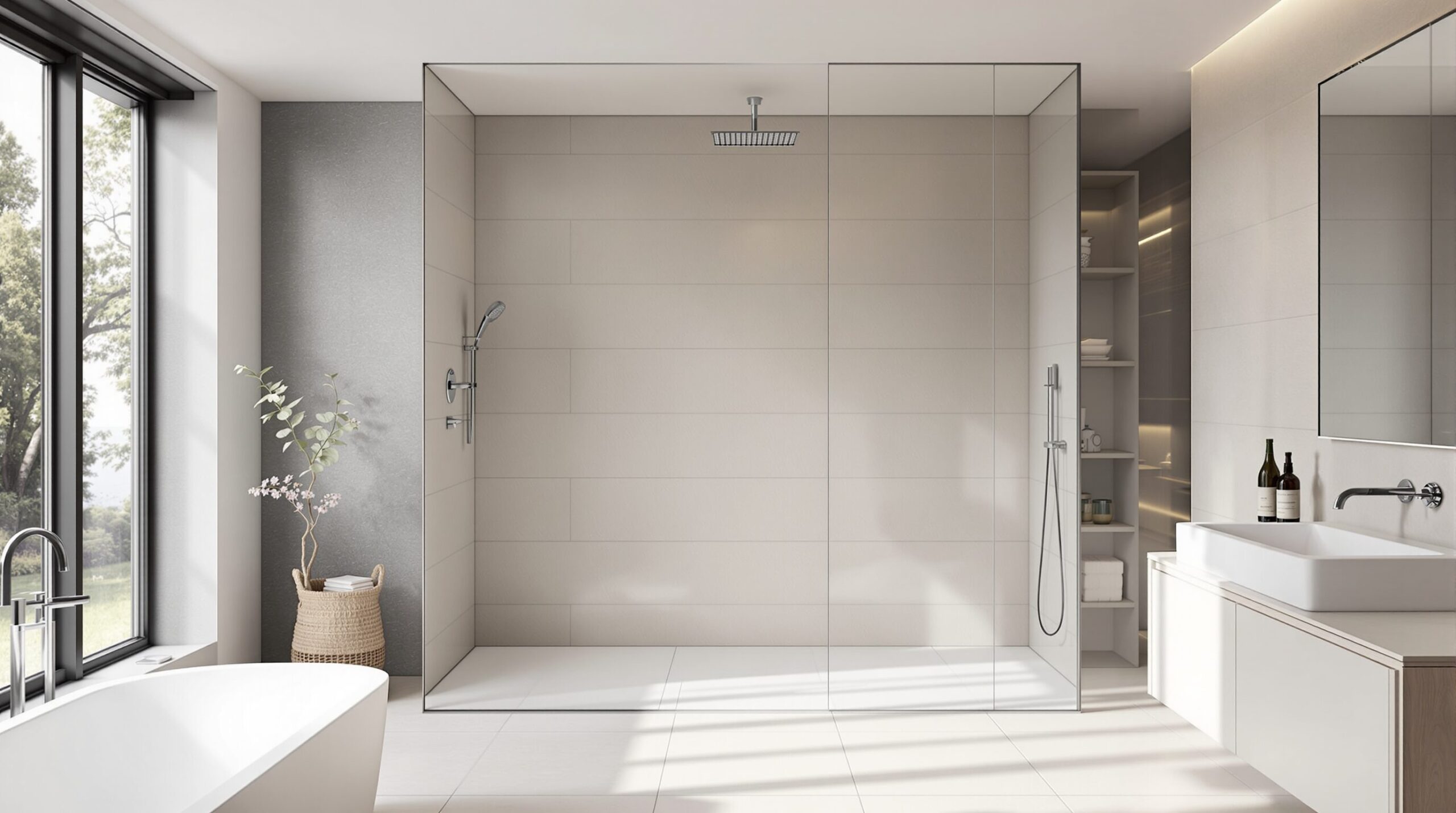 Baños con muro en la ducha: 9 ideas para inspirar tu próxima reforma