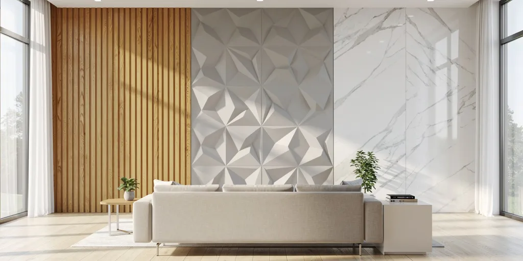 Paneles decorativos: comparativa de materiales y estilos para cada espacio